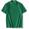 imageCOOFANDY Mens Mock Turtleneck Shirts Casual Premium Cotton Short Sleeve Shirt 2025 Basic Half Neck TShirtsGreen