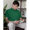 imageCOOFANDY Mens Mock Turtleneck Shirts Casual Premium Cotton Short Sleeve Shirt 2025 Basic Half Neck TShirtsGreen