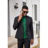 imageCOOFANDY Mens Mock Turtleneck Shirts Casual Premium Cotton Short Sleeve Shirt 2025 Basic Half Neck TShirtsGreen