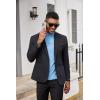 imageCOOFANDY Mens Mock Turtleneck Shirts Casual Premium Cotton Short Sleeve Shirt 2025 Basic Half Neck TShirtsLight Blue