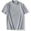 imageCOOFANDY Mens Mock Turtleneck Shirts Casual Premium Cotton Short Sleeve Shirt 2025 Basic Half Neck TShirtsLight Gray