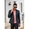imageCOOFANDY Mens Mock Turtleneck Shirts Casual Premium Cotton Short Sleeve Shirt 2025 Basic Half Neck TShirtsPink