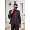 imageCOOFANDY Mens Mock Turtleneck Shirts Casual Premium Cotton Short Sleeve Shirt 2025 Basic Half Neck TShirtsRed