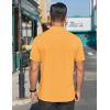 imageCOOFANDY Mens Mock Turtleneck Shirts Short Sleeve Casual Basic TShirts Ribbed Solid Pullover TopsYellow