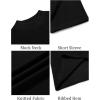 imageCOOFANDY Mens Mock Turtleneck Sweater Short Sleeve Turtle Neck Sweaters Casual Ribbed Knitted Pullover Tops Solid Basic TeeAblack