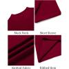 imageCOOFANDY Mens Mock Turtleneck Sweater Short Sleeve Turtle Neck Sweaters Casual Ribbed Knitted Pullover Tops Solid Basic TeeDark Red