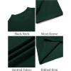 imageCOOFANDY Mens Mock Turtleneck Sweater Short Sleeve Turtle Neck Sweaters Casual Ribbed Knitted Pullover Tops Solid Basic TeeGreen