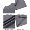 imageCOOFANDY Mens Mock Turtleneck Sweater Short Sleeve Turtle Neck Sweaters Casual Ribbed Knitted Pullover Tops Solid Basic TeeGrey