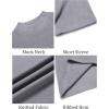imageCOOFANDY Mens Mock Turtleneck Sweater Short Sleeve Turtle Neck Sweaters Casual Ribbed Knitted Pullover Tops Solid Basic TeeLight Grey
