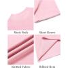 imageCOOFANDY Mens Mock Turtleneck Sweater Short Sleeve Turtle Neck Sweaters Casual Ribbed Knitted Pullover Tops Solid Basic TeePink