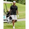 imageCOOFANDY Mens Polo Shirt Short Sleeve Moisture Wicking QuickDry Golf Polo Athletic Tennis Collared TShirtsAll Black