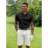 imageCOOFANDY Mens Polo Shirt Short Sleeve Moisture Wicking QuickDry Golf Polo Athletic Tennis Collared TShirtsAll Black