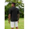 imageCOOFANDY Mens Polo Shirt Short Sleeve Moisture Wicking QuickDry Golf Polo Athletic Tennis Collared TShirtsAll Black