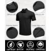 imageCOOFANDY Mens Polo Shirt Short Sleeve Moisture Wicking QuickDry Golf Polo Athletic Tennis Collared TShirtsAll Black