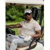 imageCOOFANDY Mens Polo Shirts 100 Cotton Heavyweight Short Sleeve Button Golf Shirts Classic Pullover Ribbed Collar and CuffsApricot
