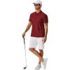 imageCOOFANDY Mens Polo Shirts Short Sleeve Classic Fit Golf Shirts Casual Solid Waffle Collared T ShirtWine Red