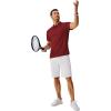 imageCOOFANDY Mens Polo Shirts Short Sleeve Classic Fit Golf Shirts Casual Solid Waffle Collared T ShirtWine Red