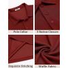 imageCOOFANDY Mens Polo Shirts Short Sleeve Classic Fit Golf Shirts Casual Solid Waffle Collared T ShirtWine Red