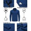 imageCOOFANDY Mens Quarter Sweatshirt Quilted Long Sleeve Mock Neck Active Sweater Waffle Pullover Polo Shirts With PocketsBlue