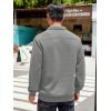 imageCOOFANDY Mens Quarter Sweatshirt Quilted Long Sleeve Mock Neck Active Sweater Waffle Pullover Polo Shirts With PocketsLight Grey