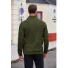 imageCOOFANDY Mens Quarter Zip Pullover Casual Long Sleeve Sweater Slim Fit Sweater Mock Neck Polo SweaterArmy Green