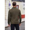 imageCOOFANDY Mens Quarter Zip Pullover Casual Long Sleeve Sweater Slim Fit Sweater Mock Neck Polo SweaterBrown