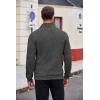 imageCOOFANDY Mens Quarter Zip Pullover Casual Long Sleeve Sweater Slim Fit Sweater Mock Neck Polo SweaterDark Gray