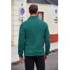 imageCOOFANDY Mens Quarter Zip Pullover Casual Long Sleeve Sweater Slim Fit Sweater Mock Neck Polo SweaterPeacock Blue