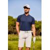 imageCOOFANDY Mens Quick Dry Golf Polo Shirts Short Sleeve Henley Shirt Active Athletic Collarless Sports T ShirtsNavy Blue