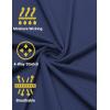 imageCOOFANDY Mens Quick Dry Golf Polo Shirts Short Sleeve Henley Shirt Active Athletic Collarless Sports T ShirtsNavy Blue