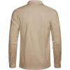 imageCOOFANDY Mens Scottish Jacobite Ghillie Kilt Shirts Medieval Renaissance Pirate Costume Long Sleeve Lace Up Henley ShirtLight Khaki