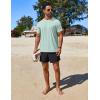 imageCOOFANDY Mens Swim Shirt Short Sleeve UPF 50 Sun Protection Shirt Rah Guard Athletic Quick Dry T ShirtsLight Green