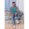 imageCOOFANDY Mens T Shirt Short Sleeve Crew Neck TShirt Casual Summer Classic Basic Tee ShirtsPeacock Blue