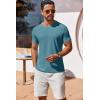 imageCOOFANDY Mens T Shirt Short Sleeve Crew Neck TShirt Casual Summer Classic Basic Tee ShirtsPeacock Blue