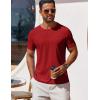 imageCOOFANDY Mens T Shirt Short Sleeve Crew Neck TShirt Casual Summer Classic Basic Tee ShirtsRed