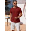 imageCOOFANDY Mens T Shirt Short Sleeve Crew Neck TShirt Casual Summer Classic Basic Tee ShirtsWine Red