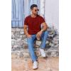 imageCOOFANDY Mens T Shirt Short Sleeve Crew Neck TShirt Casual Summer Classic Basic Tee ShirtsWine Red