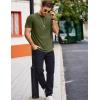 imageCOOFANDY Mens T Shirts Casual Short Sleeve Cotton Tee Shirts Hipster Hip Hop Longline TShirt Basic Summer Tops3 Pack Black Dark Grey  Army Green
