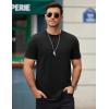 imageCOOFANDY Mens T Shirts Casual Short Sleeve Cotton Tee Shirts Hipster Hip Hop Longline TShirt Basic Summer Tops3 Pack Black Dark Grey  Grey