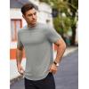 imageCOOFANDY Mens T Shirts Casual Short Sleeve Cotton Tee Shirts Hipster Hip Hop Longline TShirt Basic Summer Tops3 Pack Black Light Grey  White