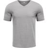 imageCOOFANDY Mens T Shirts Short Sleeve Classic V Neck TShirt Casual Summer Basic Tee ShirtLight Grey