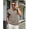 imageCOOFANDY Mens T Shirts Short Sleeve Soft Crew Neck Lightweight Tee Shirts Casual Summer Basic TopsDark Khaki