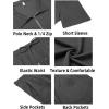 imageCOOFANDY Mens Tracksuit Casual 2 Piece Quarter Zip Polo Shirt and Shorts Set Athletic Jogging Sports OutfitsDark Grey