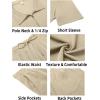 imageCOOFANDY Mens Tracksuit Casual 2 Piece Quarter Zip Polo Shirt and Shorts Set Athletic Jogging Sports OutfitsLight Khaki