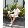 imageCOOFANDY Mens Tracksuit Casual 2 Piece Quarter Zip Polo Shirt and Shorts Set Athletic Jogging Sports OutfitsWhite