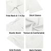 imageCOOFANDY Mens Tracksuit Casual 2 Piece Quarter Zip Polo Shirt and Shorts Set Athletic Jogging Sports OutfitsWhite
