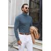 imageCOOFANDY Mens Turtle Neck Shirts High Neck Mock Neck T Shirts Long Sleeve Slim Fit Sweater Casual Thermal PulloverDark Blue