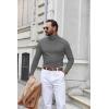 imageCOOFANDY Mens Turtle Neck Shirts High Neck Mock Neck T Shirts Long Sleeve Slim Fit Sweater Casual Thermal PulloverLight Grey