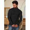 imageCOOFANDY Mens Turtleneck Sweater Slim Fit Lightweight Basic Ribbed Sweaters01black
