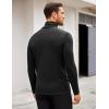 imageCOOFANDY Mens Turtleneck Sweater Slim Fit Lightweight Basic Ribbed Sweaters01black